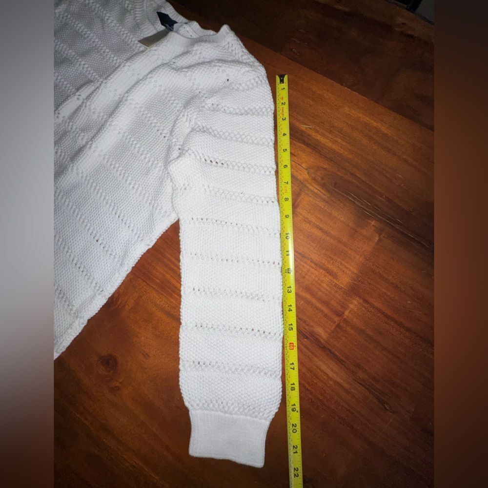 🆕 margaritaville long sleeve loose knit sweater w/ fringe, rib cuffs sz L - Picture 9 of 11